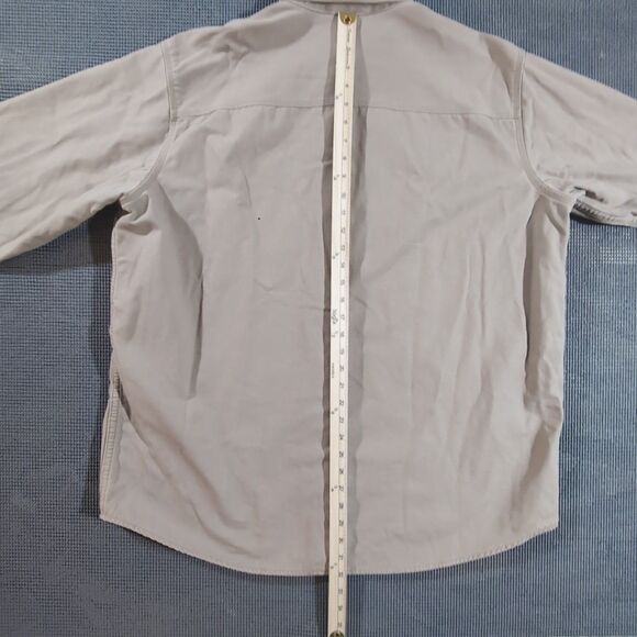 L.L.Bean Men's XL Chore Coat Barn Canvas Jacket in beige with a quilted lining - Picture 3 of 8